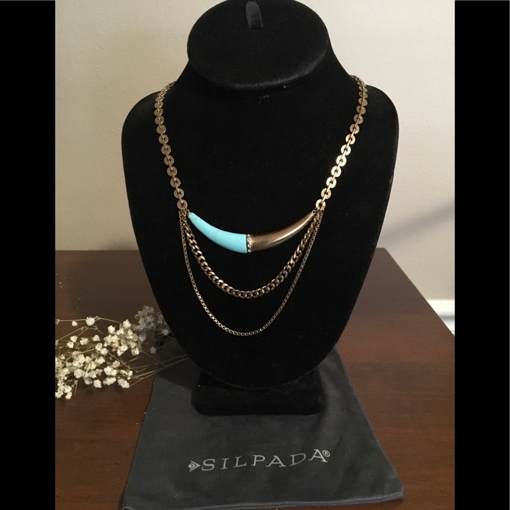 Silpada Brass and Turquoise Necklace